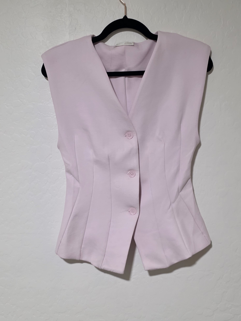 New With TAG Zara Light Pink Tailored Sleeveless Vest